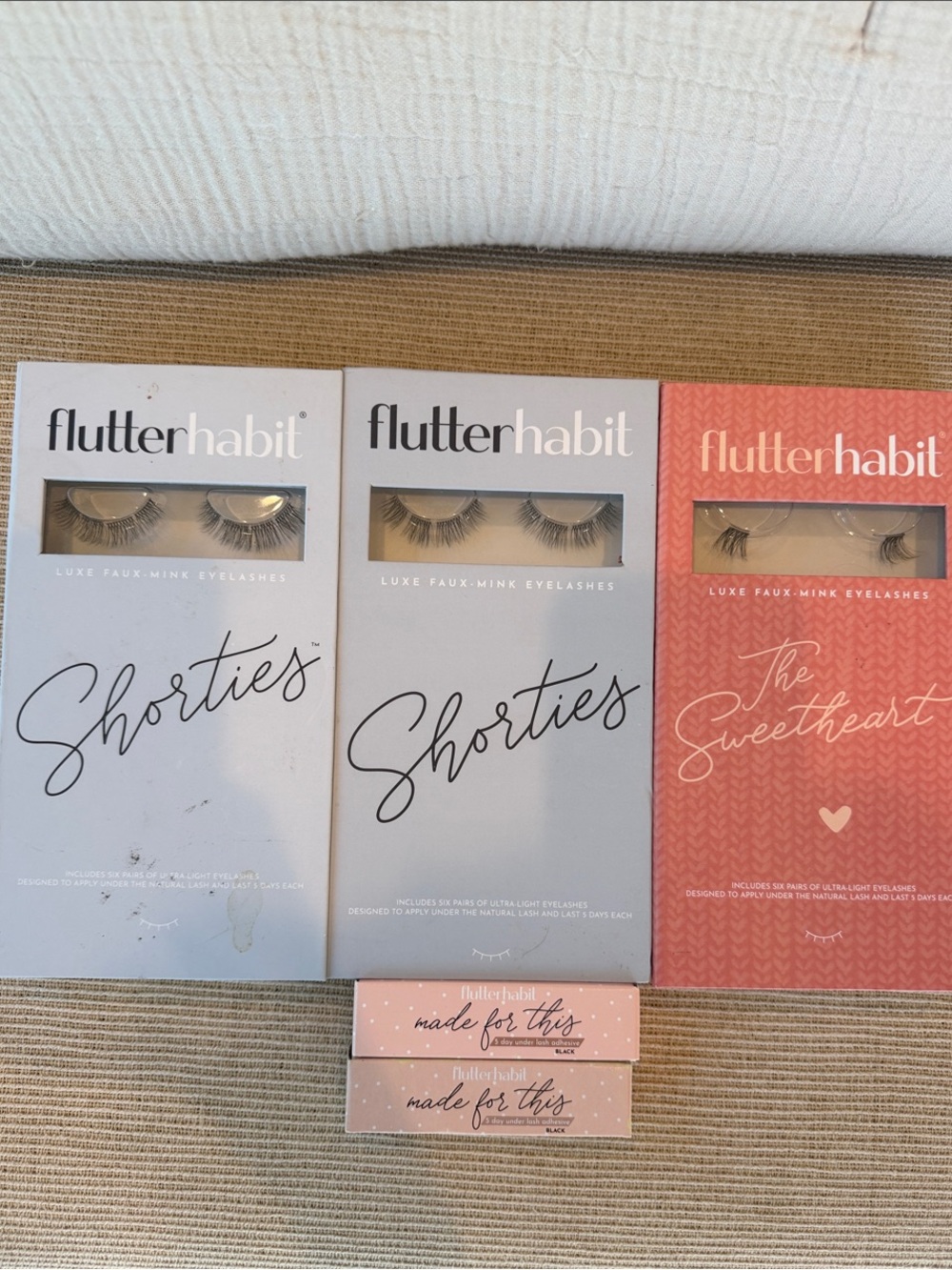 flutterhabit False Eyelashes Set - Shorties & The Sweetheart Faux Mink Lashes